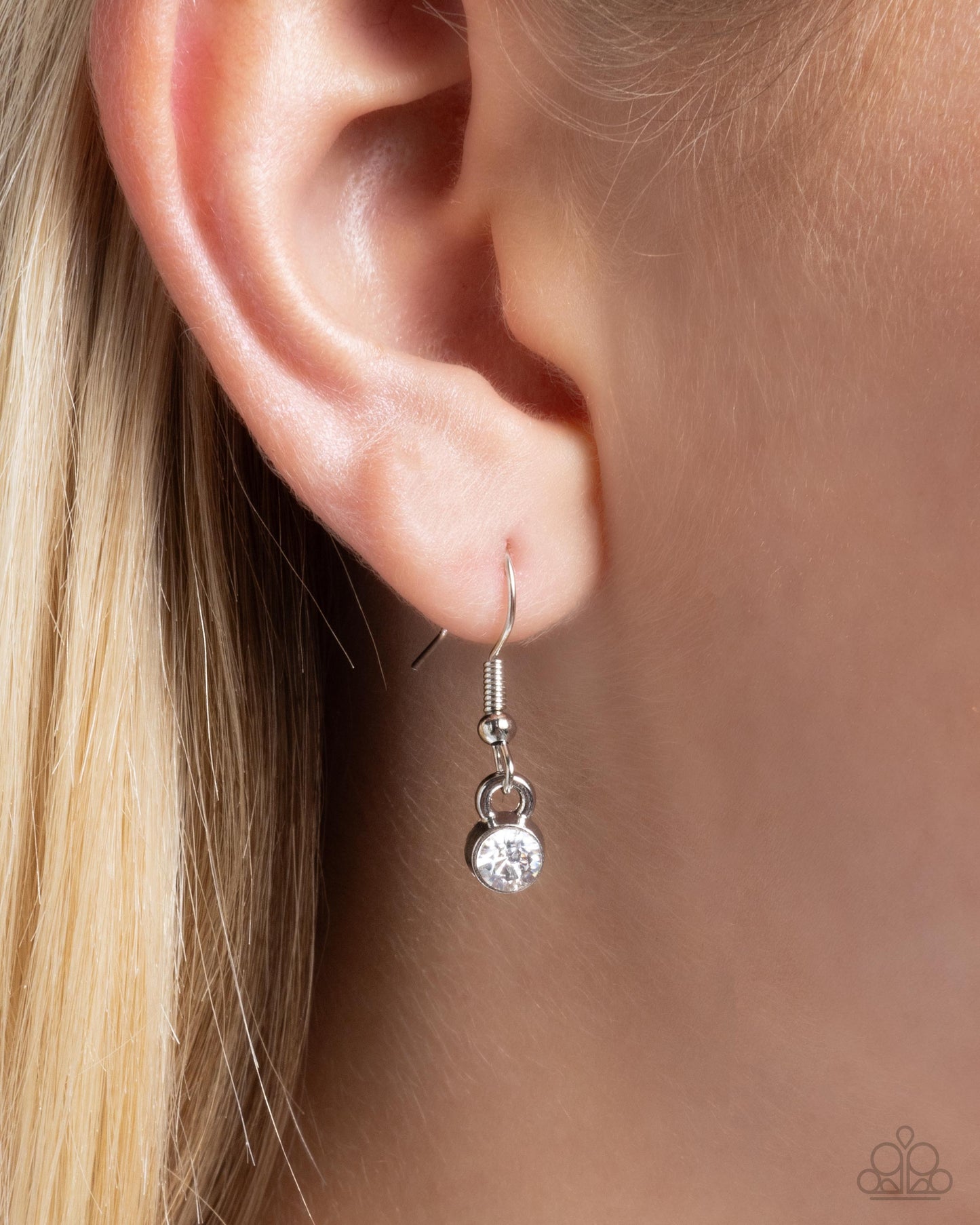 Fancy Finish - Purple Teardrop, Silver, & Pink Peacock White Rhinestone Flower Necklace Paparazzi N3469