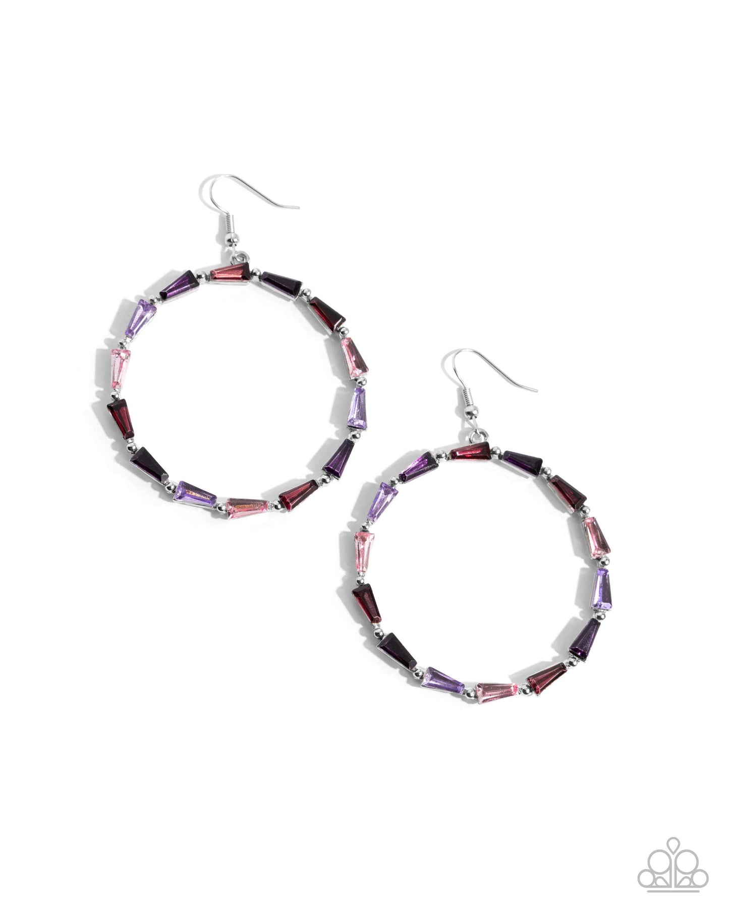 Bounce Around - Purple Rhinestone Earring Paparazzi E2732