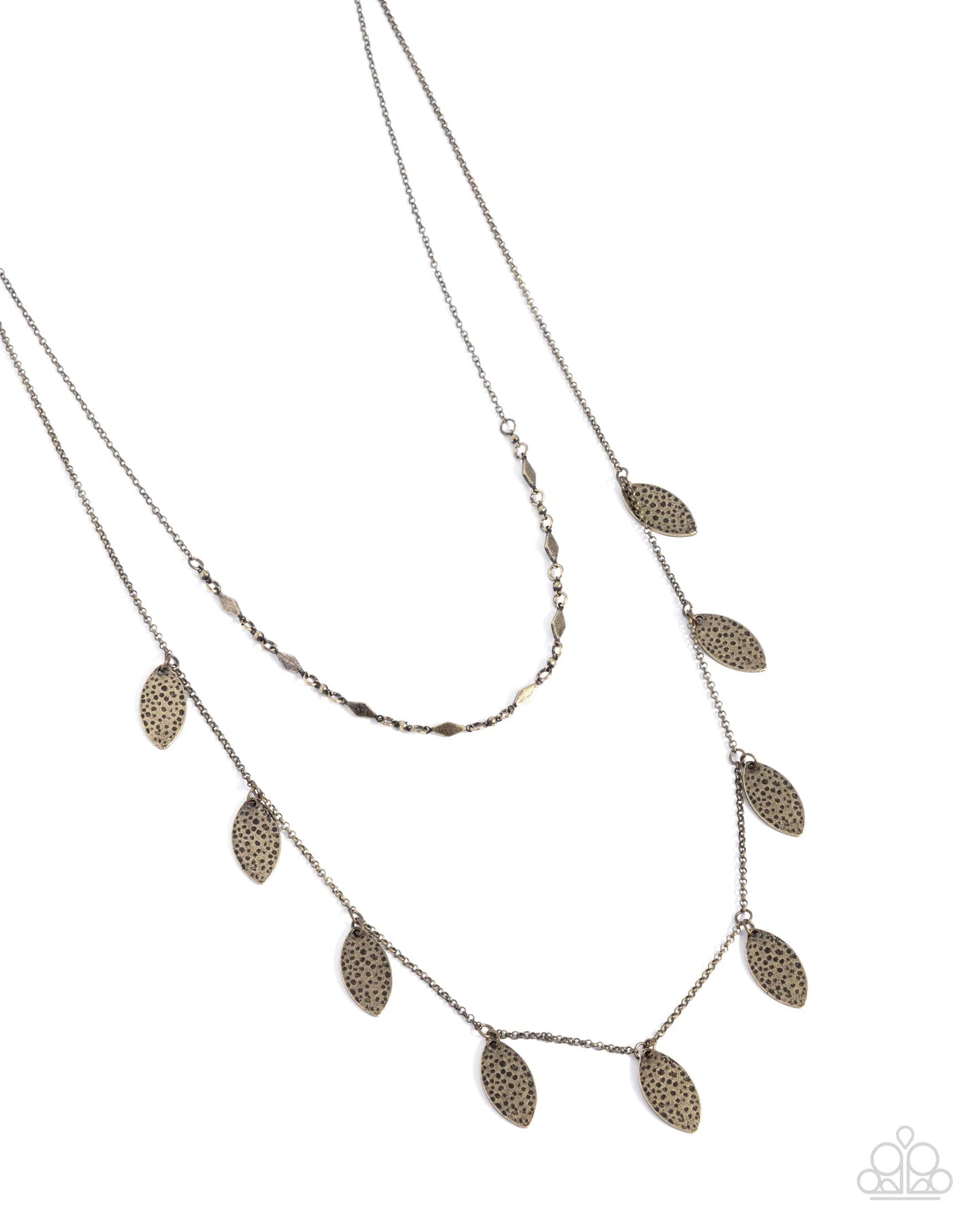 Paparazzi Hard Day's Work - Brass Leaf Layered Necklace N4004