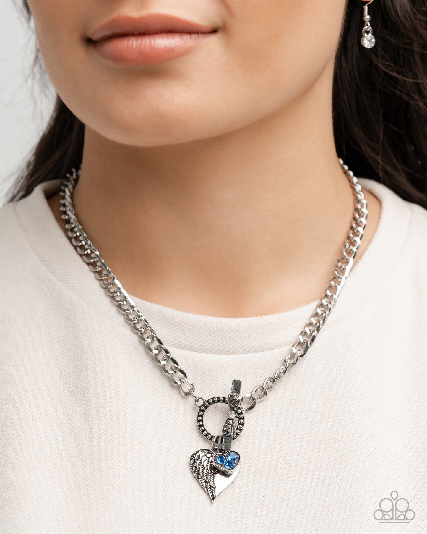 Cherub Class - Complete Look - Cherub Chic - Blue Necklace, Cherub Canvas - Blue Bracelet Set Paparazzi N3525