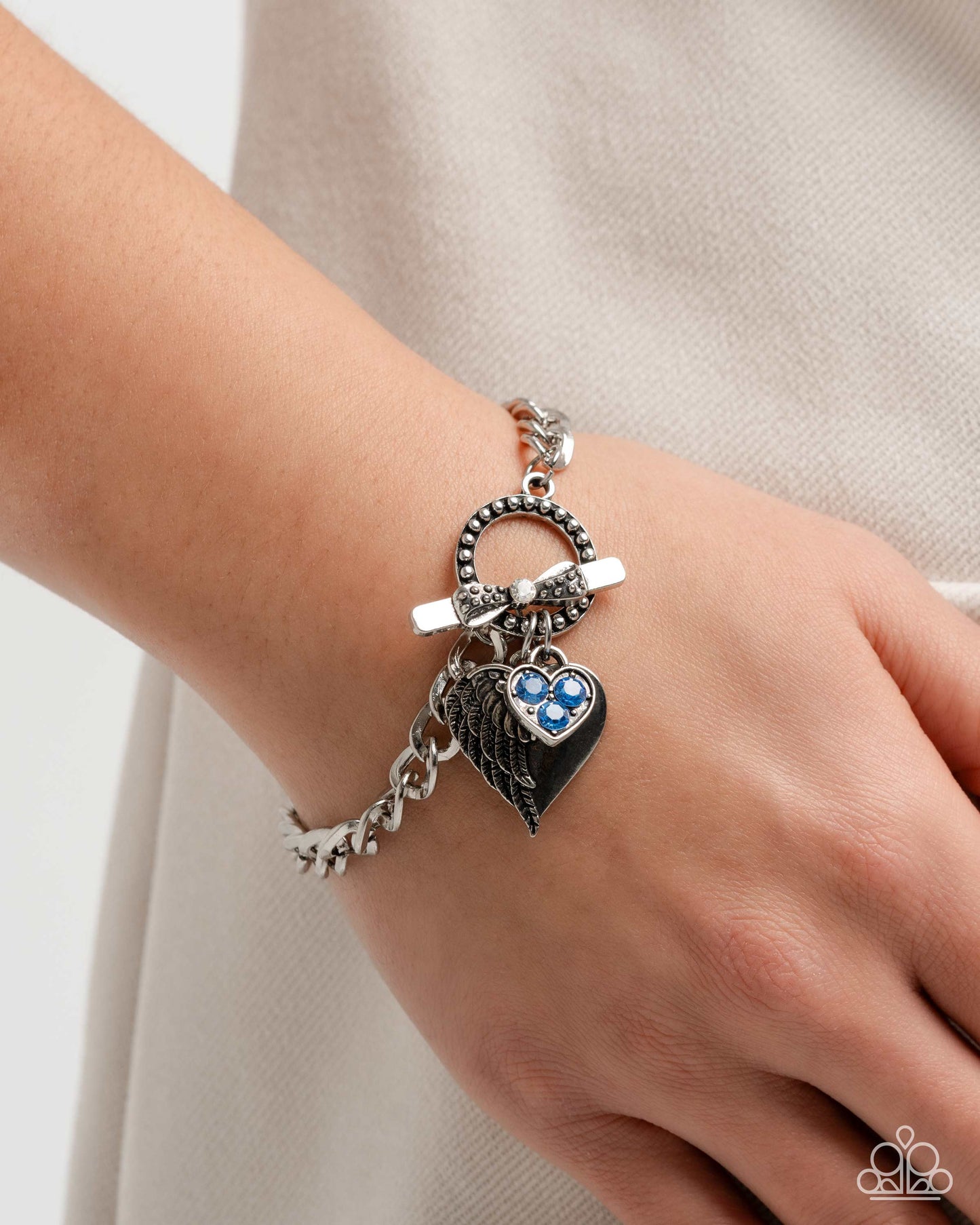 Cherub Class - Complete Look - Cherub Chic - Blue Necklace, Cherub Canvas - Blue Bracelet Set Paparazzi N3525