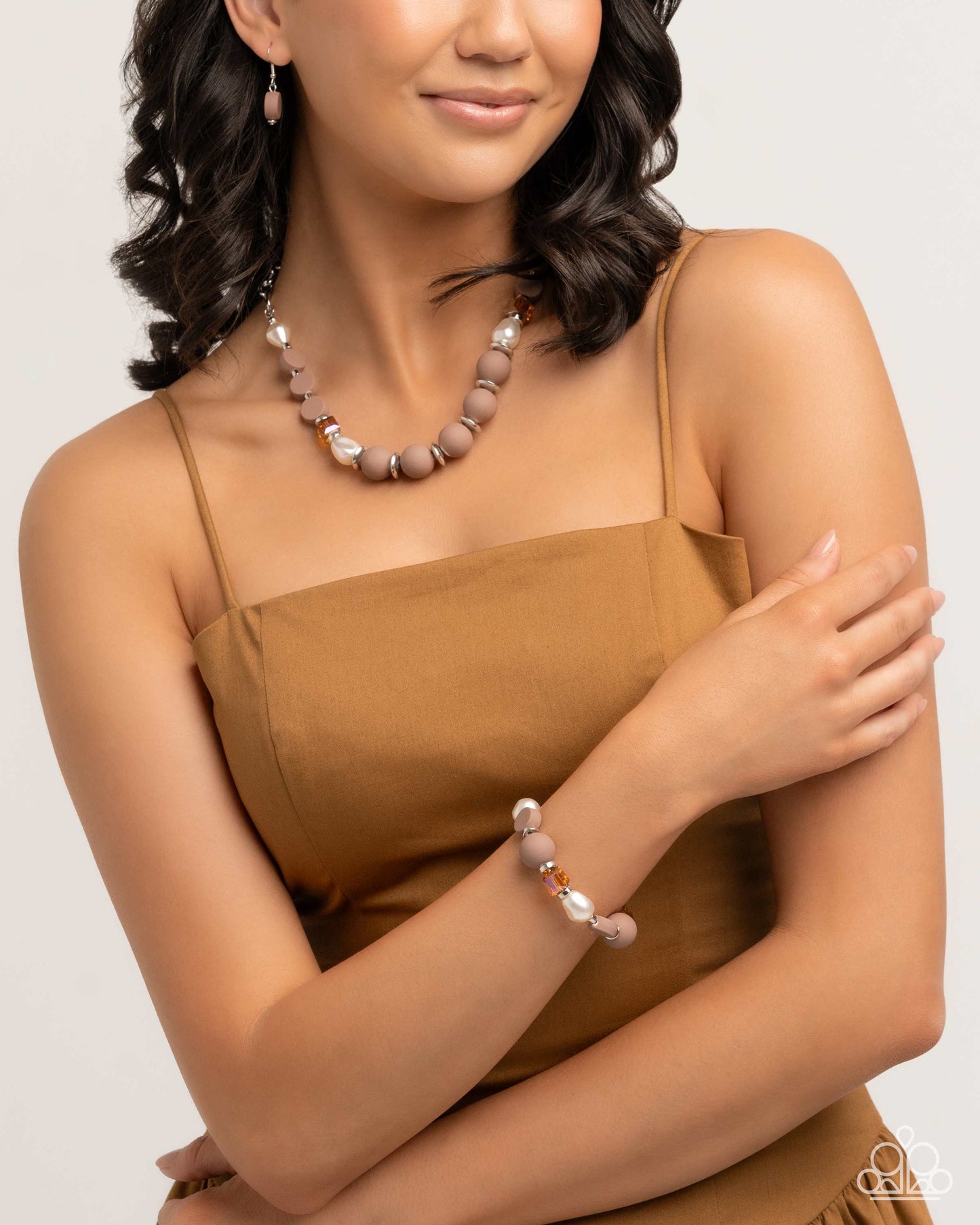 Complete Look Necklace: And Just Like That - Brown Bracelet: Like-Minded Paparazzi N3560