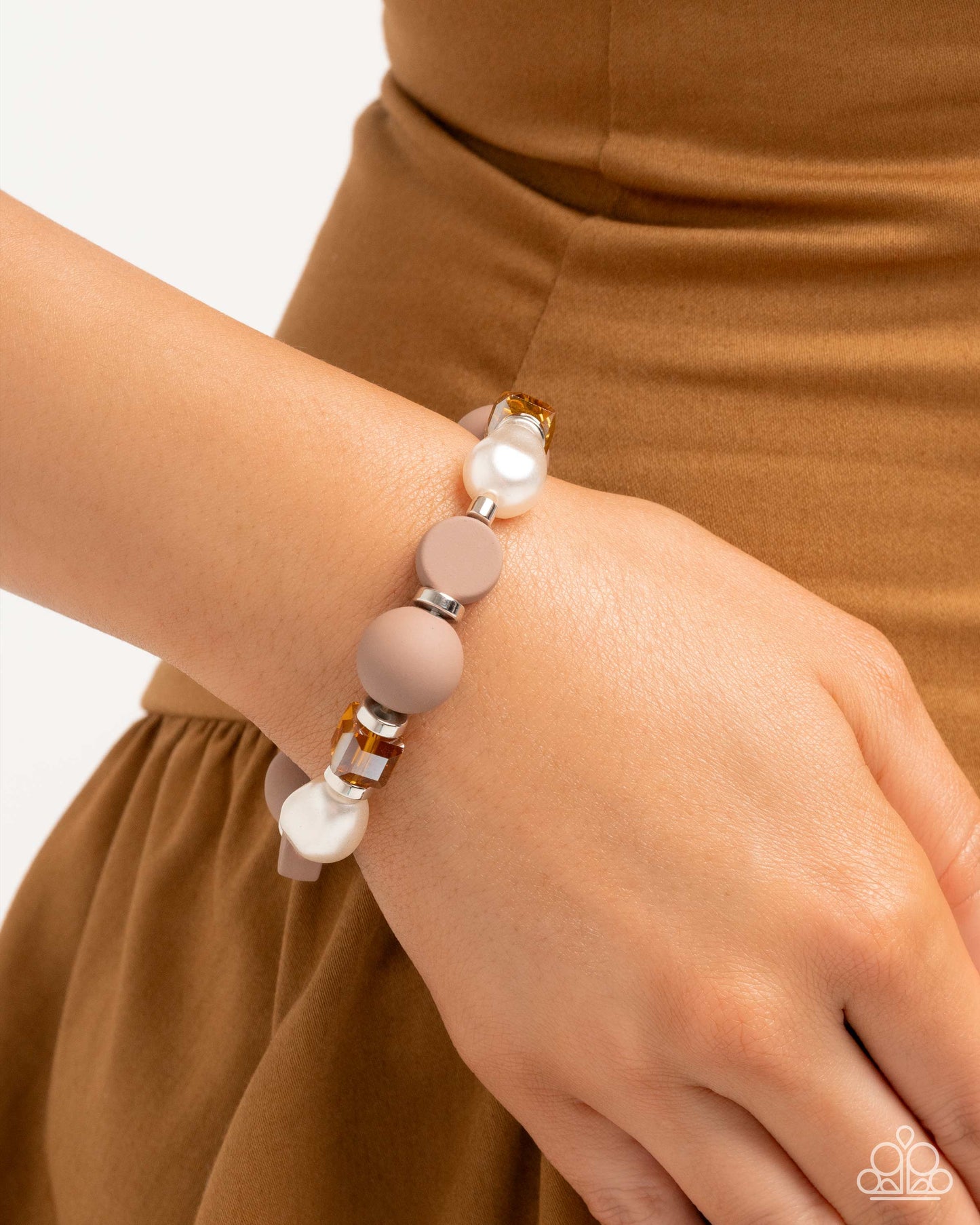 Complete Look Necklace: And Just Like That - Brown Bracelet: Like-Minded Paparazzi N3560