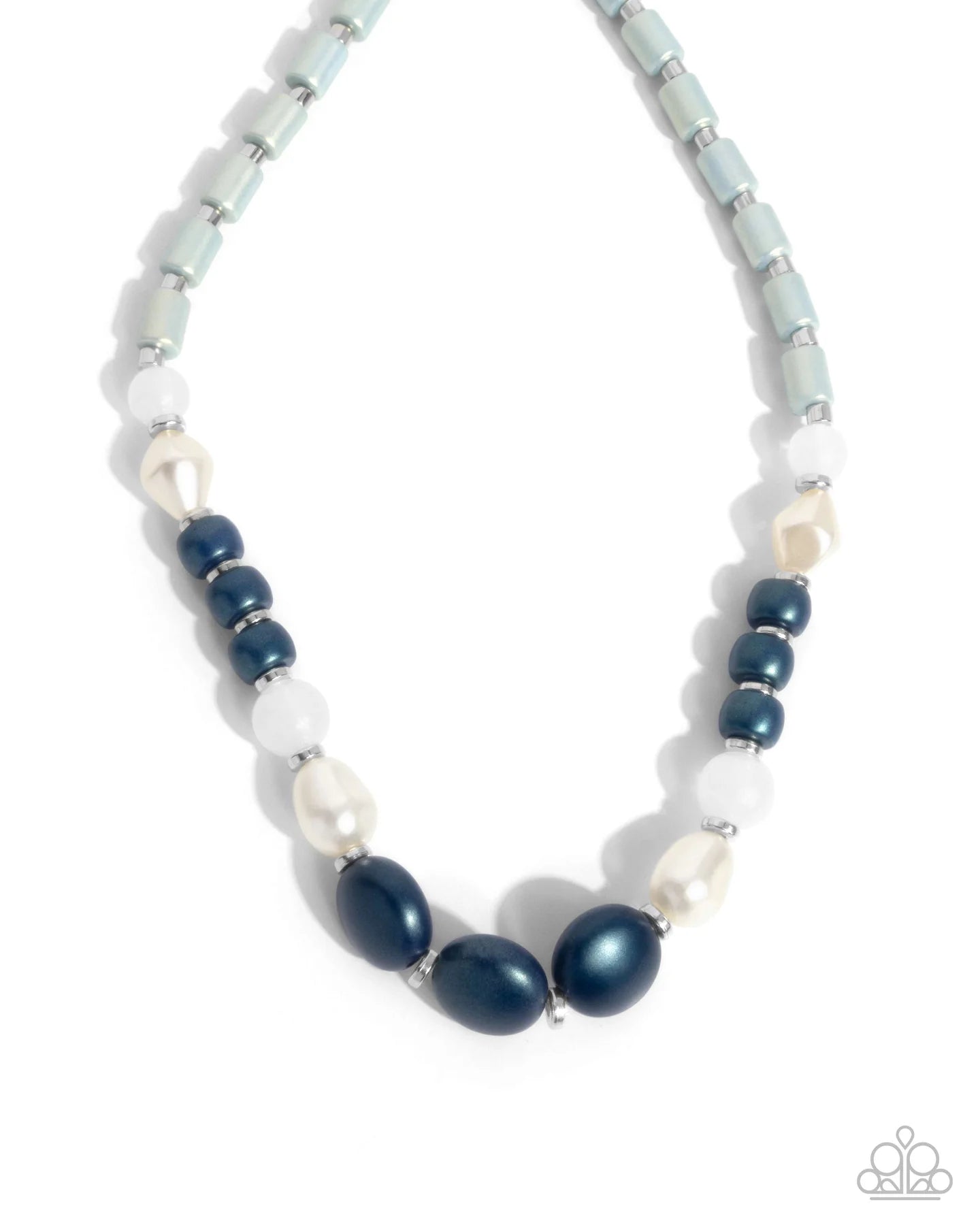 Paparazzi Complete Look - Captivating Can-Can Necklace and Charming Can-Can Bracelet Blue Bead 2-Piece Set N3837