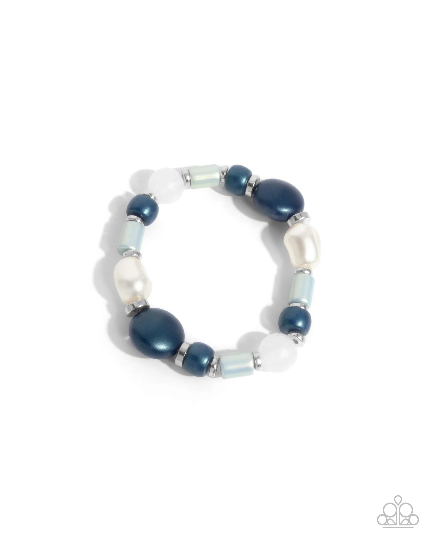 Paparazzi Complete Look - Captivating Can-Can Necklace and Charming Can-Can Bracelet Blue Bead 2-Piece Set N3837