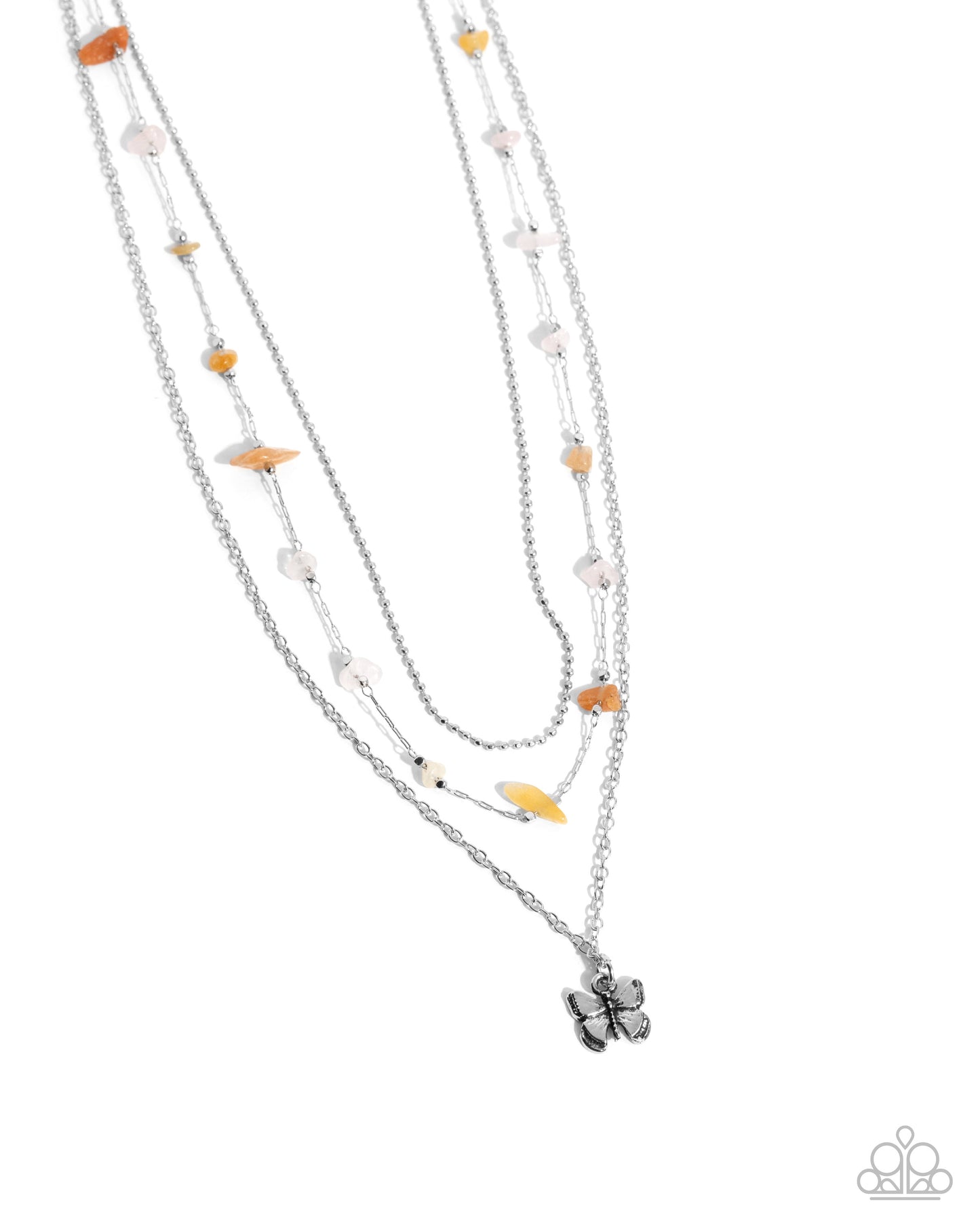 Complete Look - Necklace: "Free-Spirited Favorite - Yellow & Silver Butterfly" & Bracelet: "Free-Spirited Fondness - Yellow & Silver Butterfly"   Paparazzi