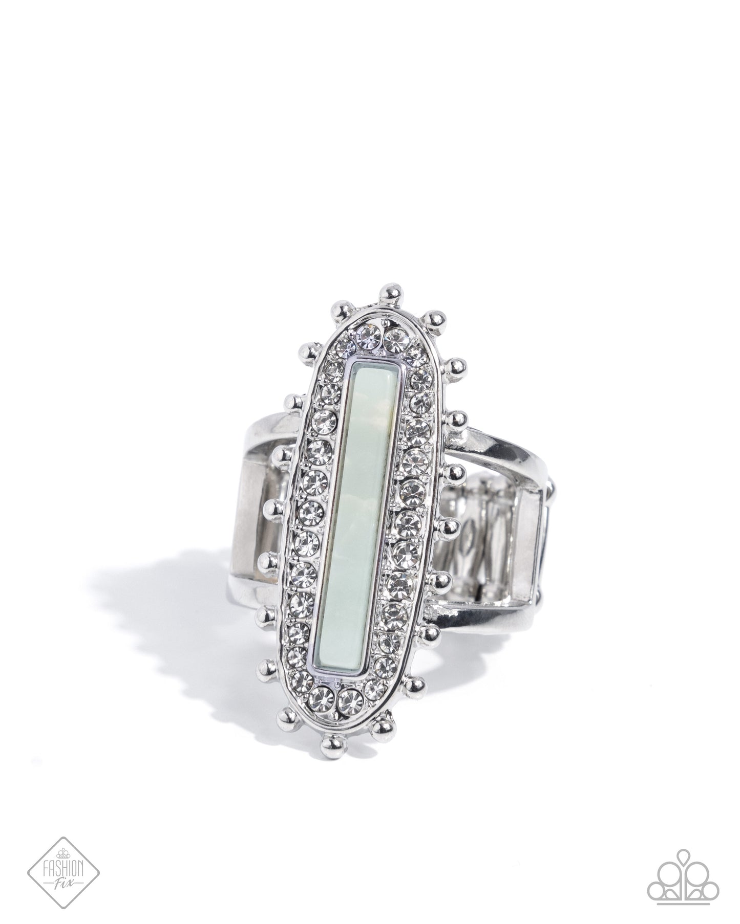 Top-Notch Taste - Blue Milky Stone Ring Fiercely 5th Avenue Fashion Fix January 2025 Paparazzi R1049