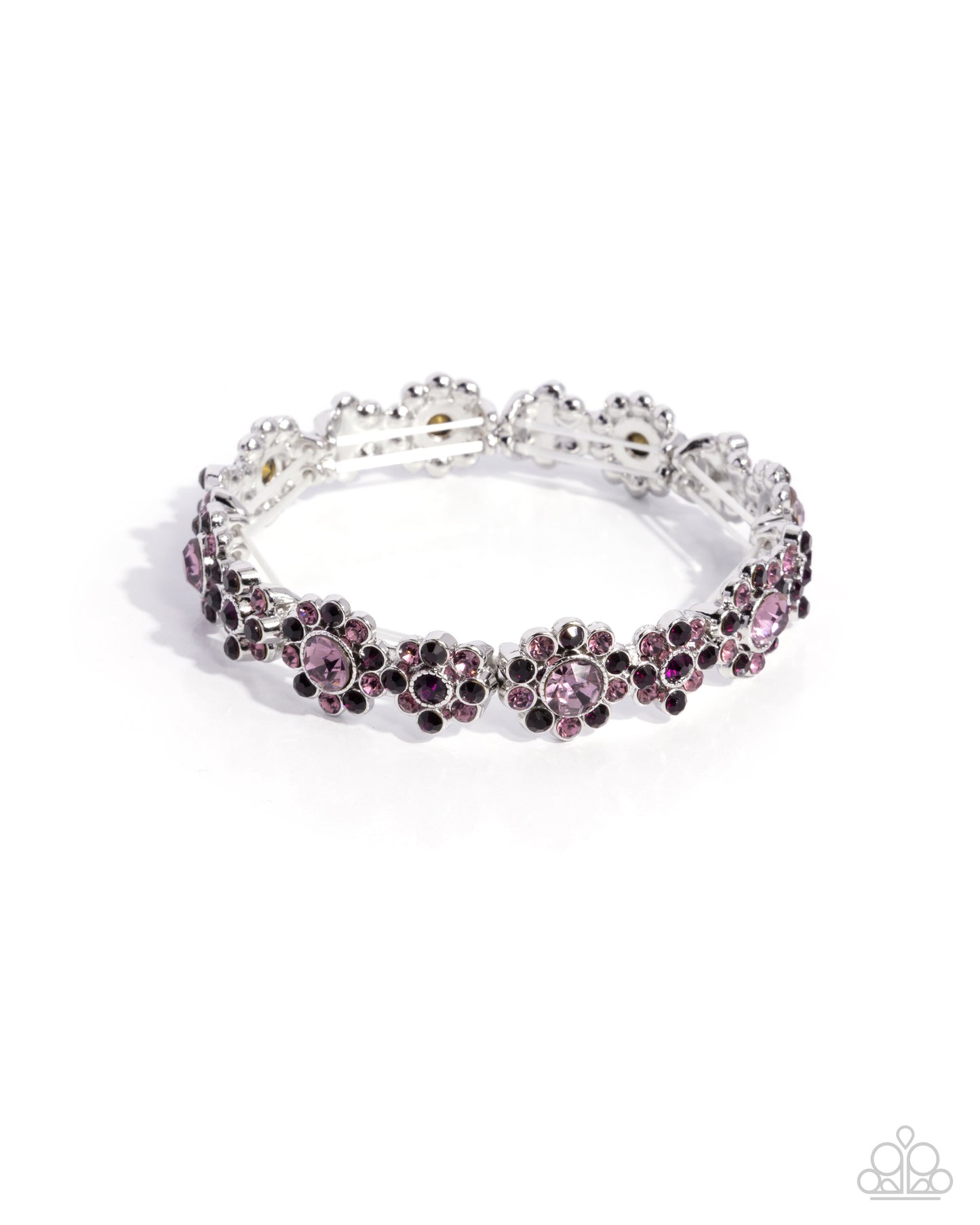 Done and Dusted - Purple Amethyst & Light Amethyst Rhinestone Bracelet Paparazzi B2099