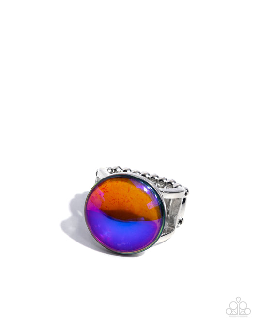Colorful Cantata - Pink, Orange Split Effect Ring Paparazzi R1175
