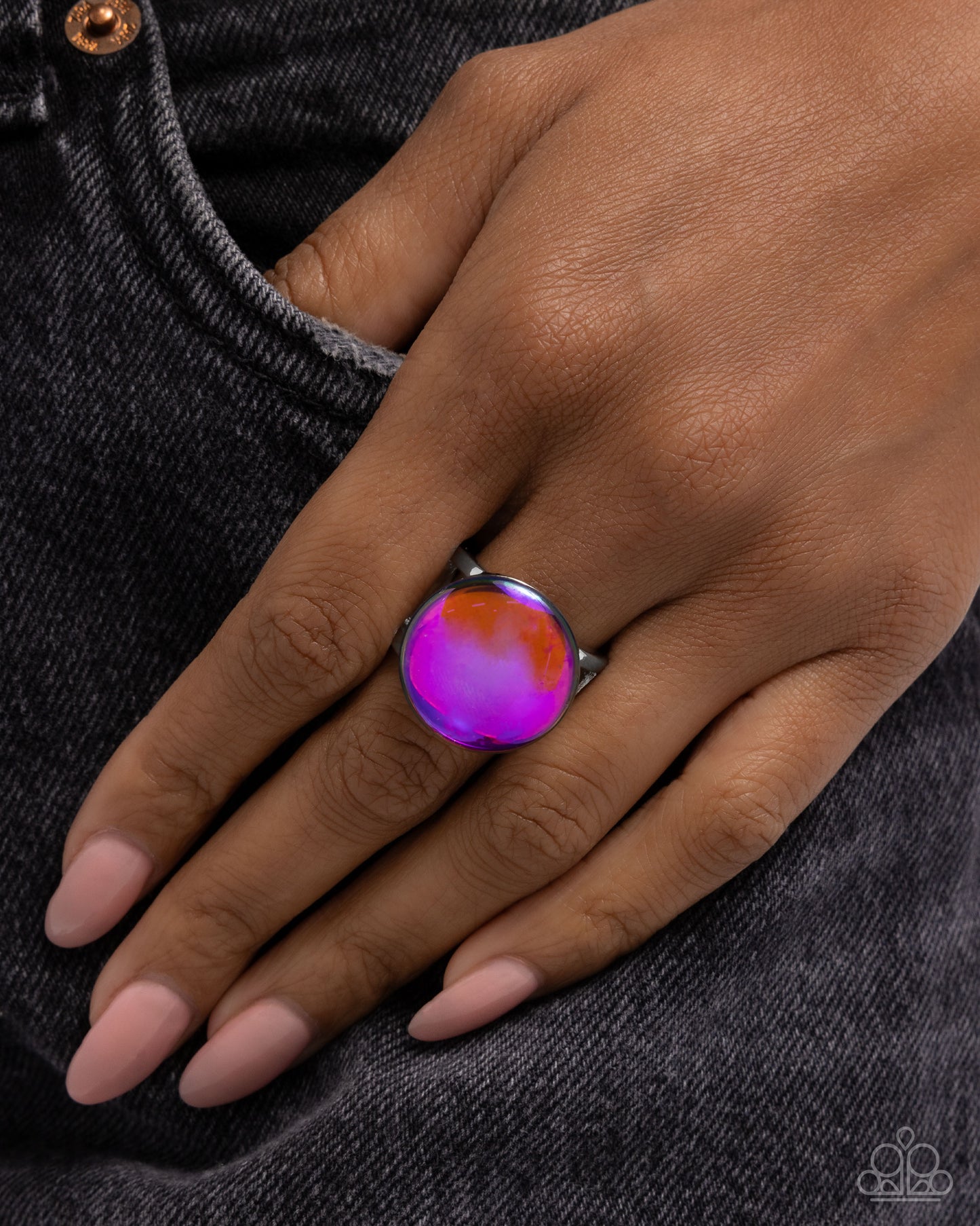 Colorful Cantata - Pink, Orange Split Effect Ring Paparazzi R1175