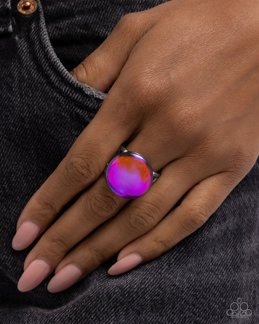 Colorful Cantata - Pink, Orange Split Effect Ring Paparazzi R1175