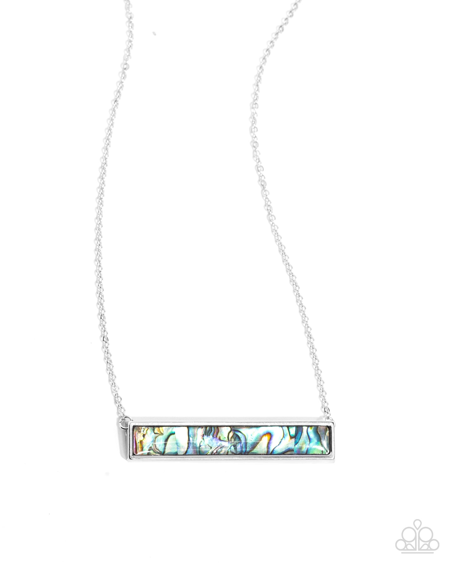 Adorable Abalone - Multi Abalone Shell Swirl Bar Necklace Paparazzi N3434