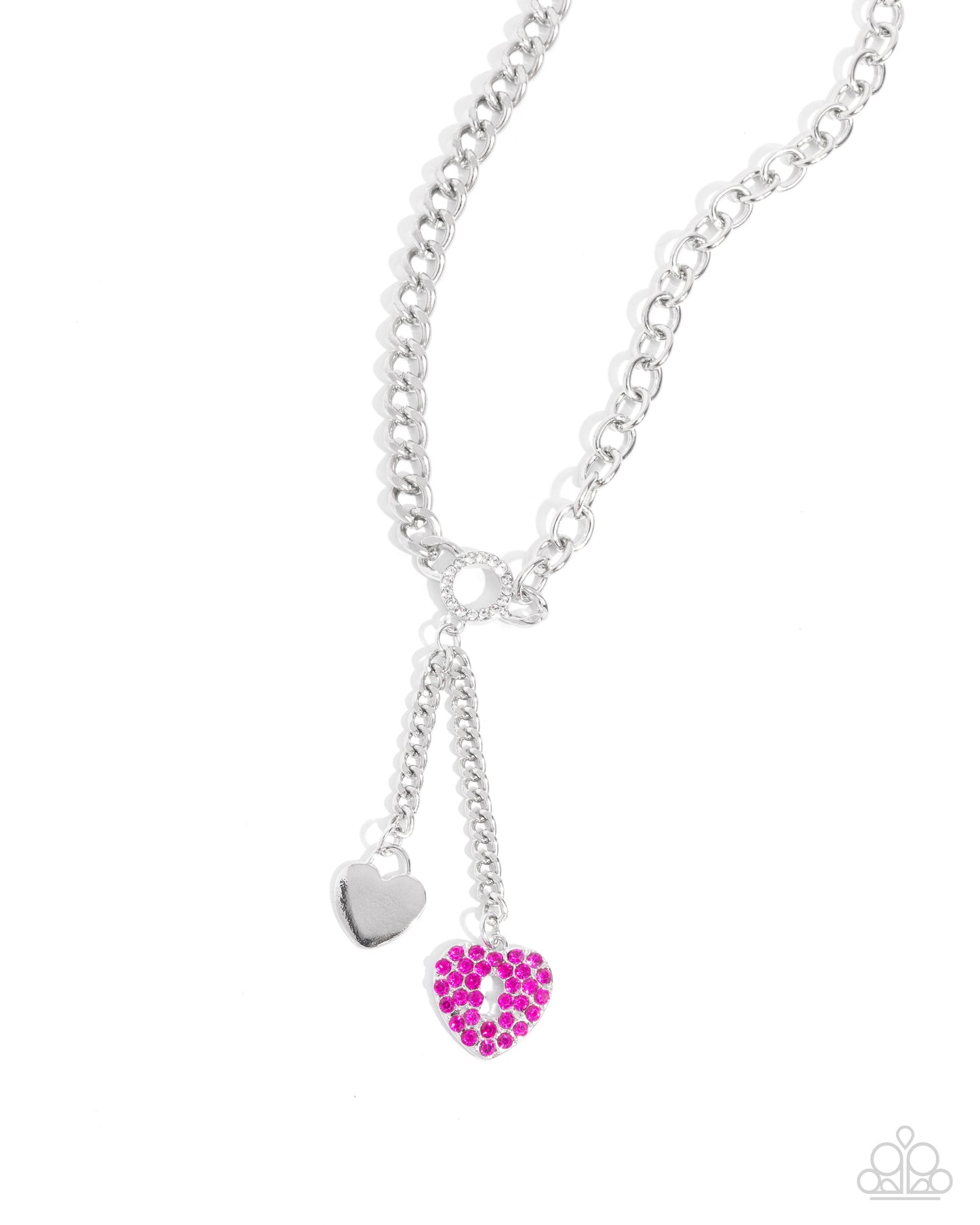 Momentary Bliss Necklace Pink Heart Necklace Paparazzi N2518