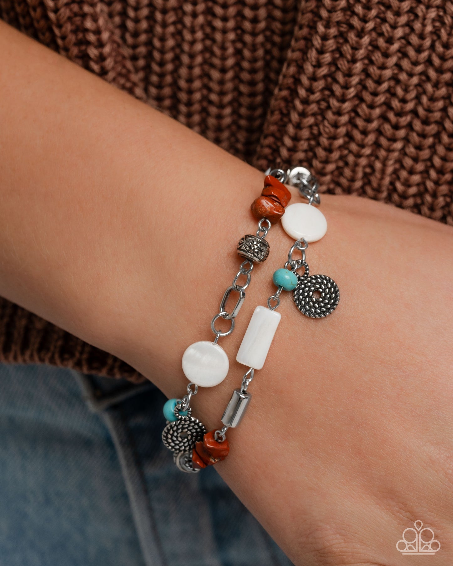 Sentimental Serenity - Complete Look Necklace: Secretive Sentiment - Red & Bracelet: Sentimental Statement - Red
