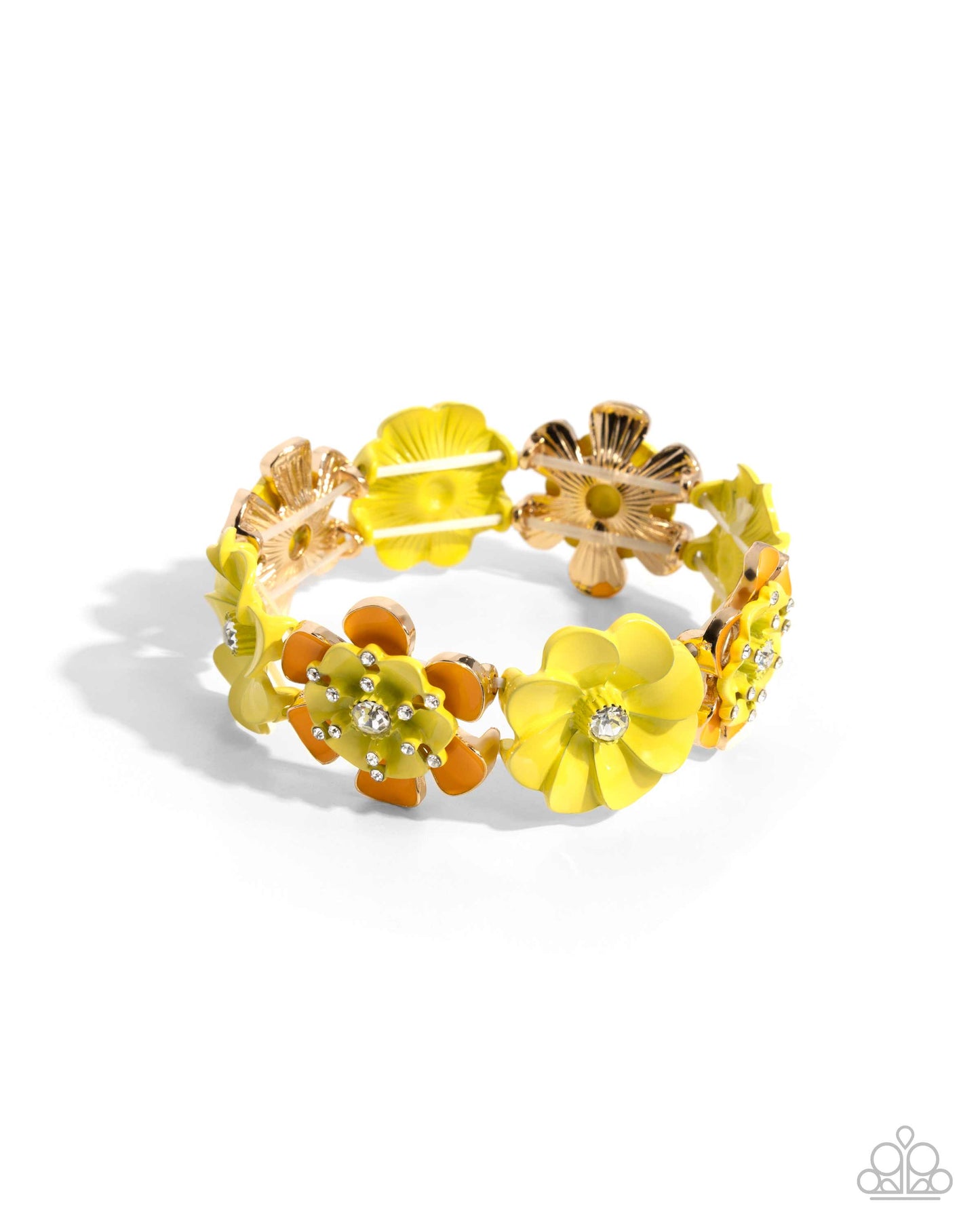 Complete Look Botanic Beginner Yellow Saffron, Lemon Drop Flower Necklace & Exhilarating Elegance Yellow Saffron Lemon Drop Flower Bracelet Paparazzi