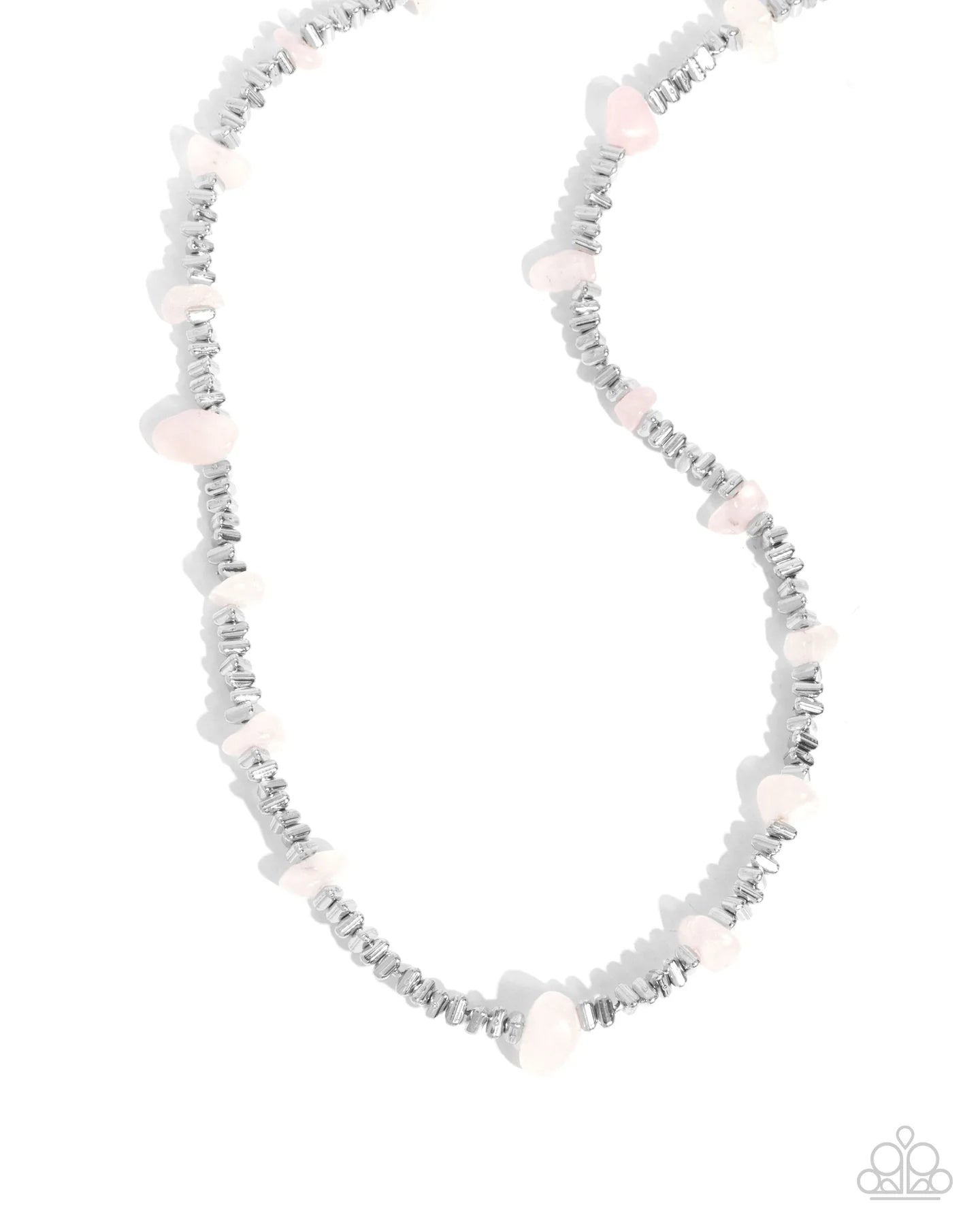 Complete Look - Earthy Expertise Necklace & Naturally Talented Bracelet Silver Pink 2-Piece Set Paparazzi N3597
