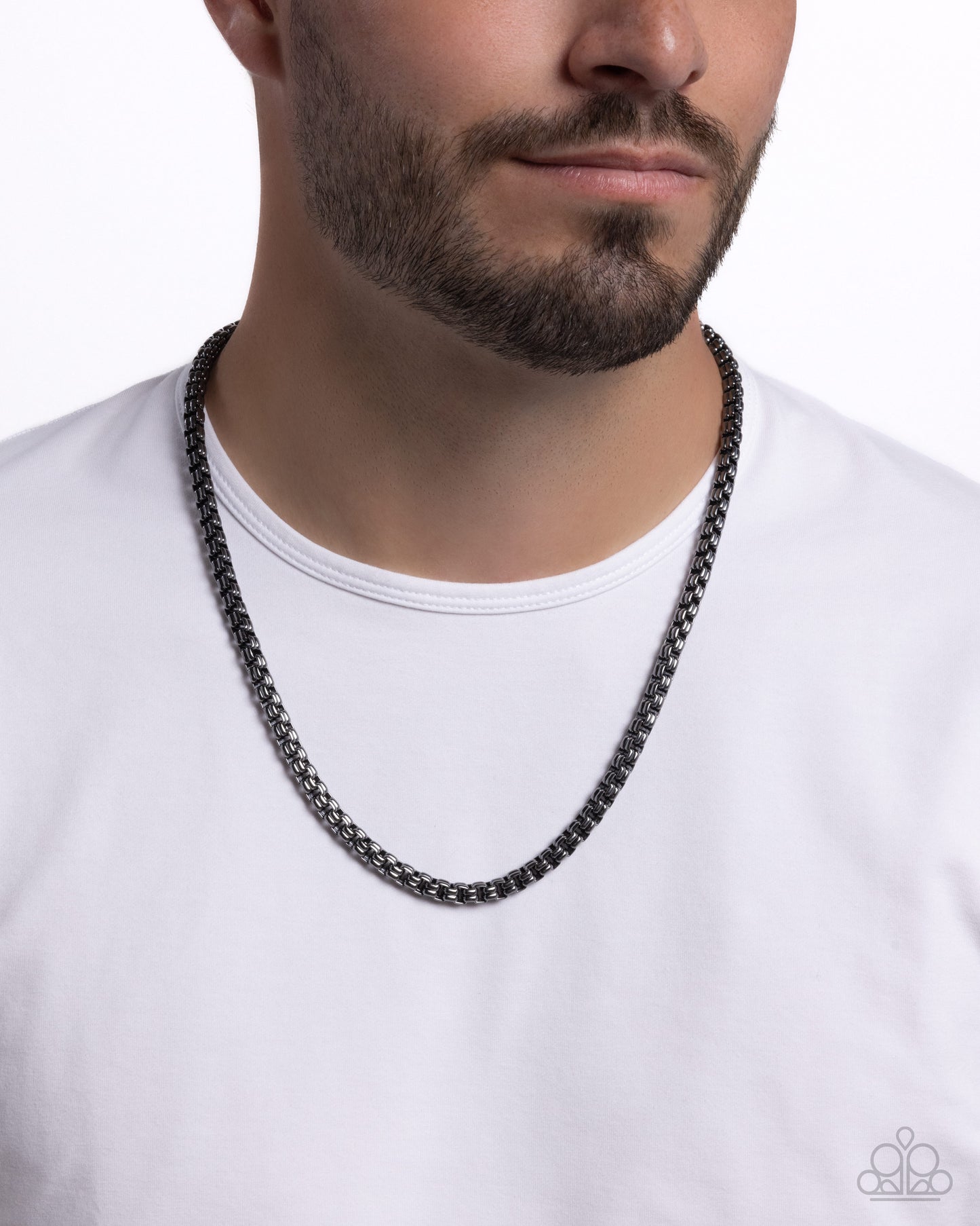 Complete Look - Alternative Appeal - Black Gunmetal Chain Urban Necklace & Alternative Approach - Black Gunmetal Urban Chain Bracelet Paparazzi