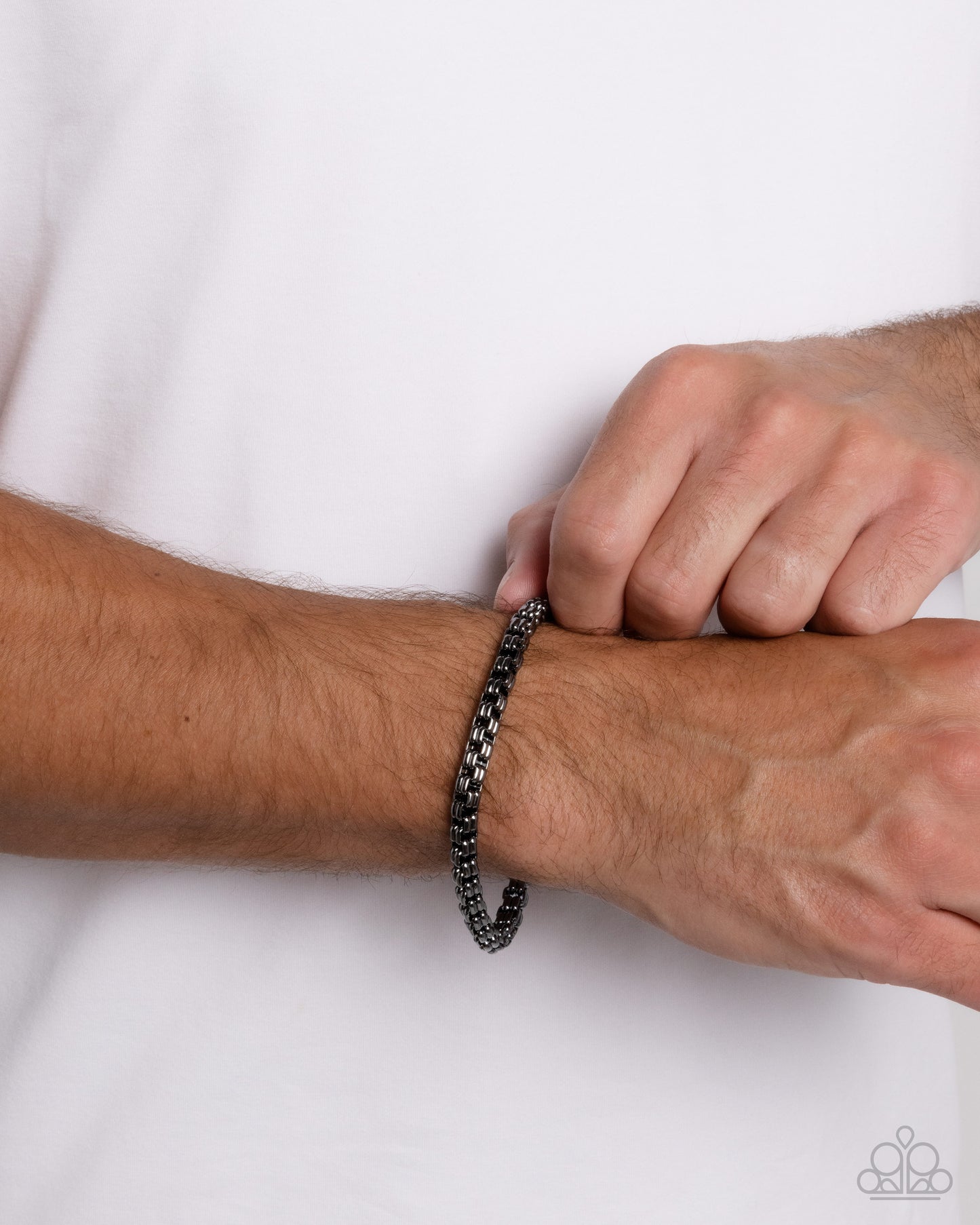 Complete Look - Alternative Appeal - Black Gunmetal Chain Urban Necklace & Alternative Approach - Black Gunmetal Urban Chain Bracelet Paparazzi