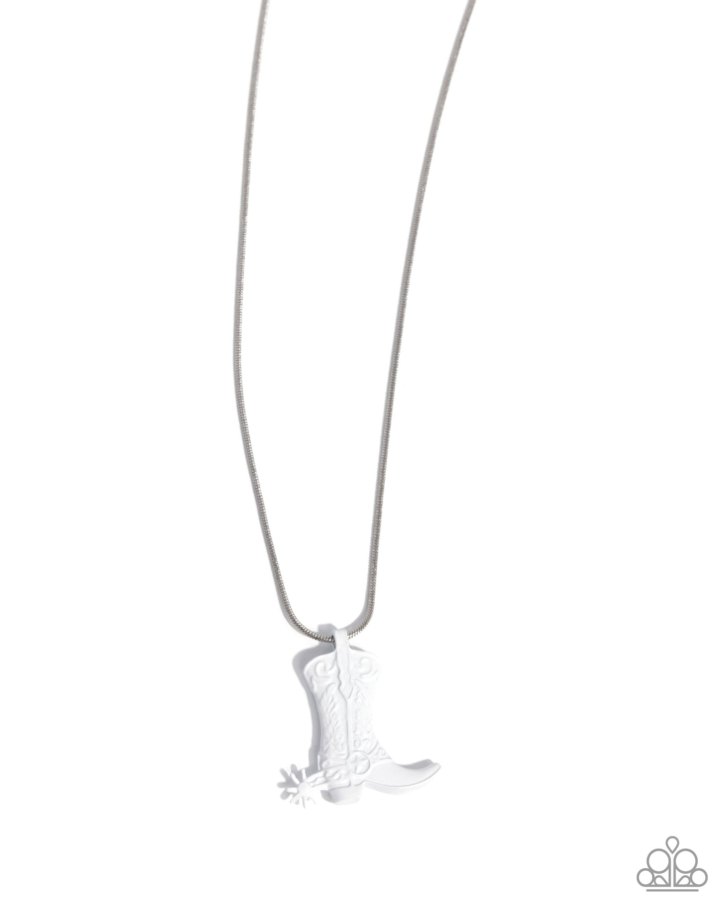 Boot Scootin Bravado White Boot Santa Fe Style Necklace Paparazzi N2803