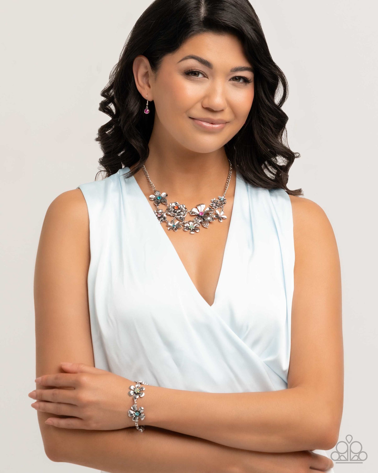 Complete Look  Multi Necklace: "Floral Fate - Multi Bracelet: "Floral Fluke - Paparazzi