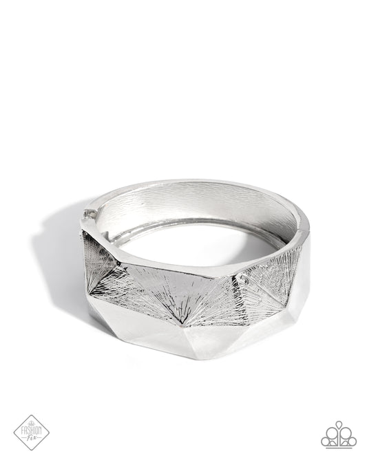 Elusive Enclosure - Silver Hinge Bracelet Magnificent Musings January 2025 Fashion Fix Paparazzi B2147