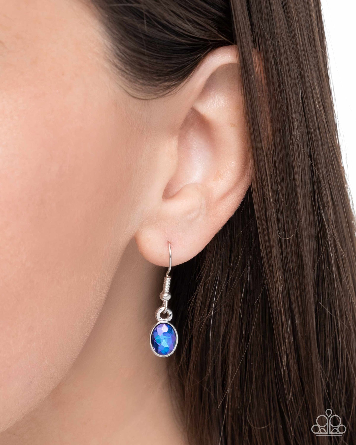 Tender Talent - Purple & Blue UV Shimmery Gem Heart Necklace Paparazzi N3567