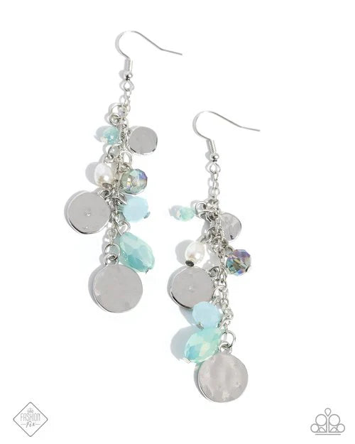 Refreshing Rapture Blue Earring Glimpses Of Malibu Fashion Fix February 2025 Paparazzi E2987