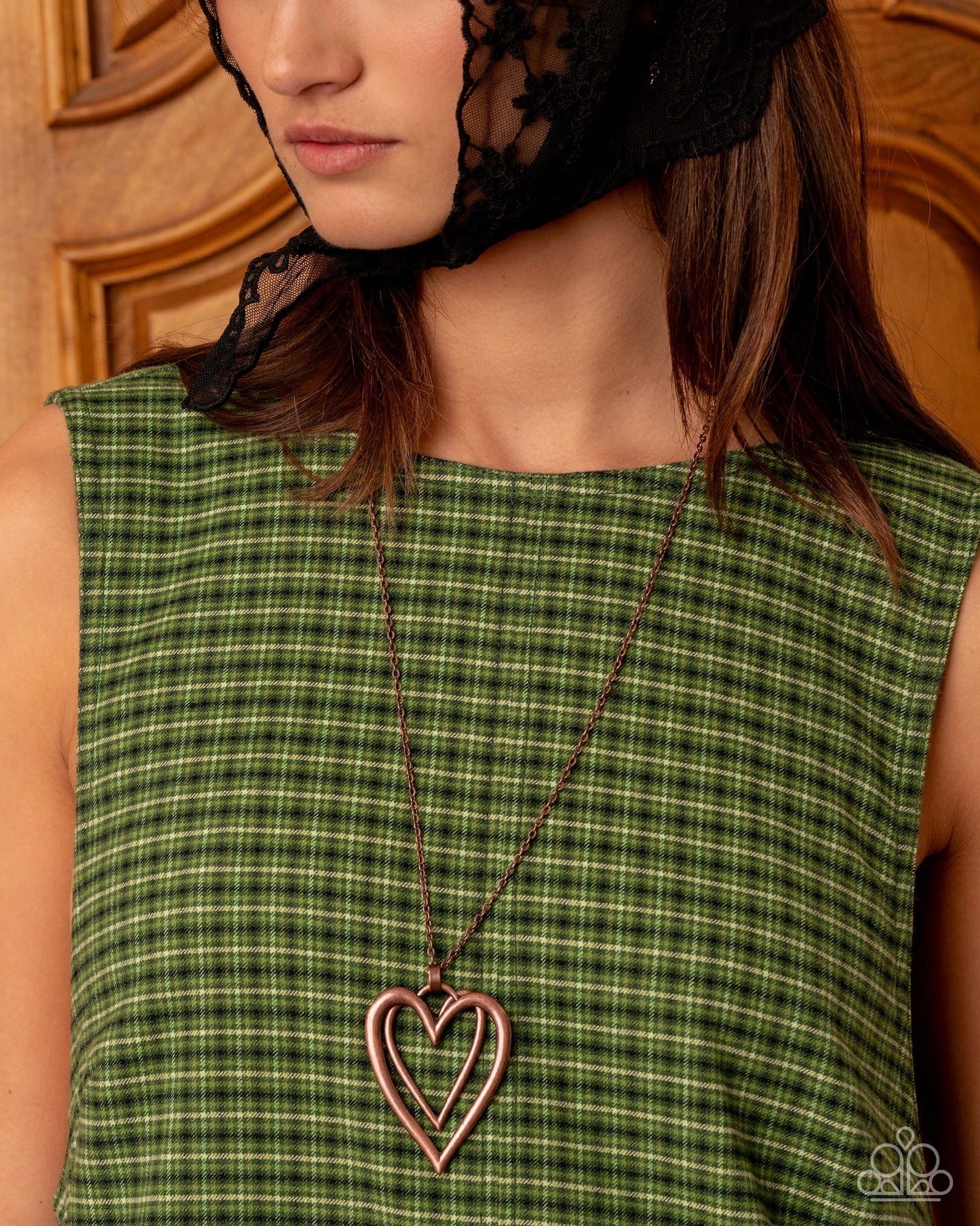 Lets HEART At the Very Beginning - Copper Double Heart Necklace Paparazzi N3535
