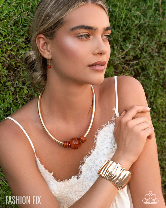 Paparazzi Sunset Sightings - Gold 2-Piece Trend Blend Set Fashion Fix September 2025 N3812