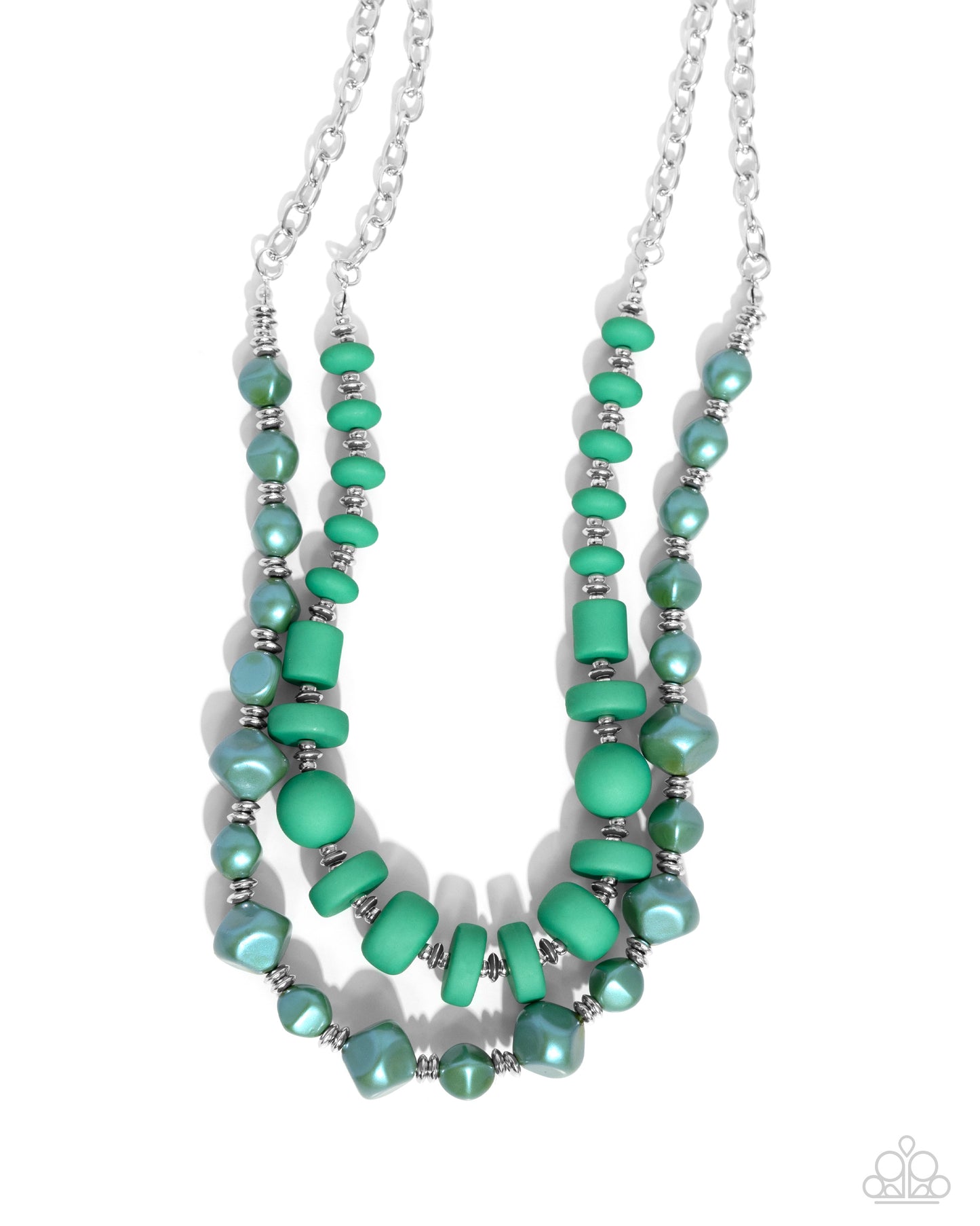 Complete Look Shape Shifting Sense Green Necklace & Shape Shifting Season Green Bracelet Paparazzi