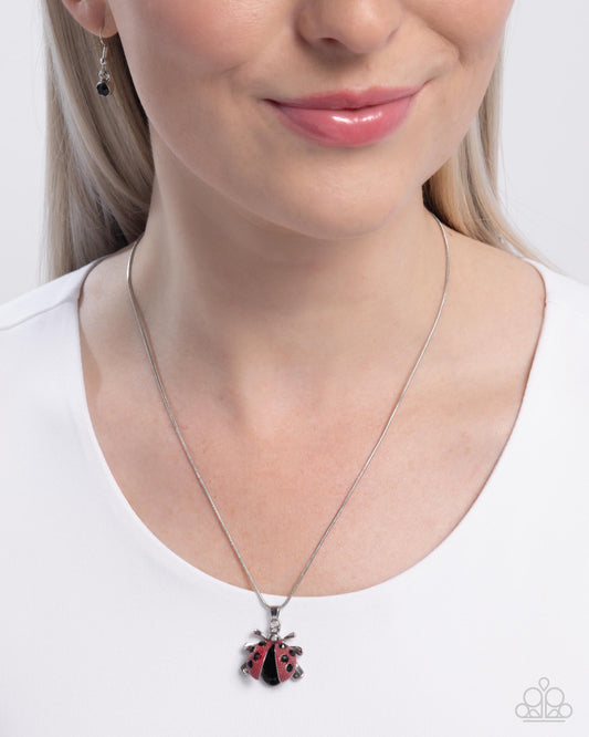 Ladybug Legend - Red Ladybug Necklace Paparazzi N3130