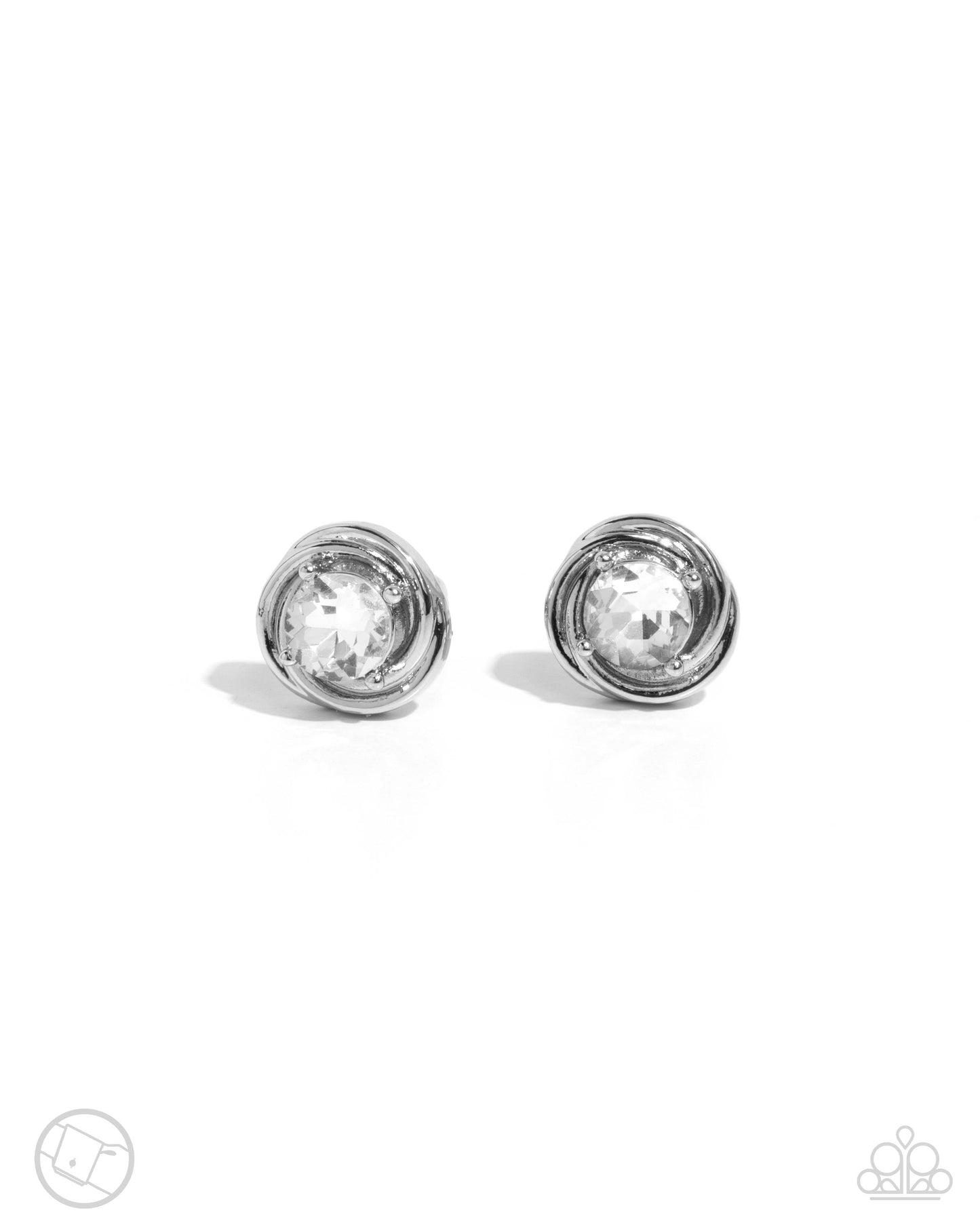 Serendipitous Showcase - White Gem French Cuff Link Paparazzi CL001