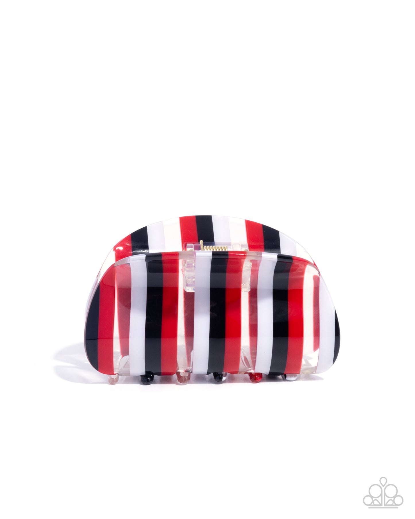 Linear Legato - Red, White, Black Hair Claw Clip Paparazzi H0197