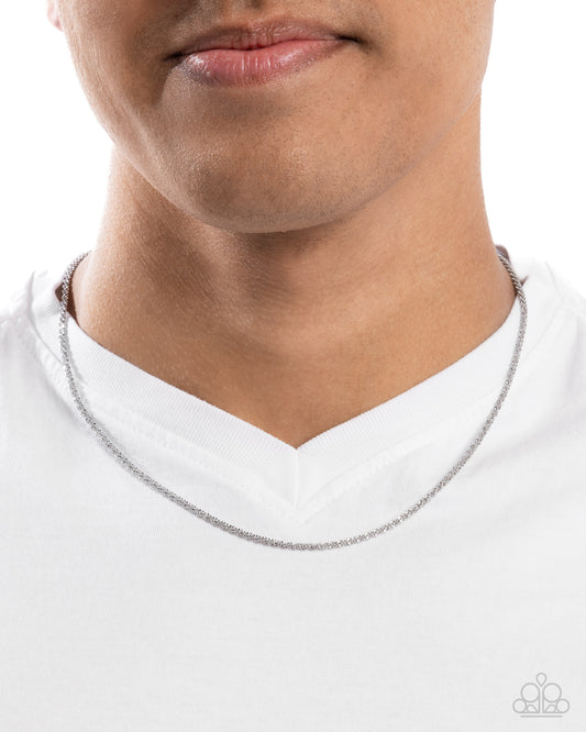 Stainless Souvenir - Silver Stainless Steel Urban Necklace Paparazzi N3223