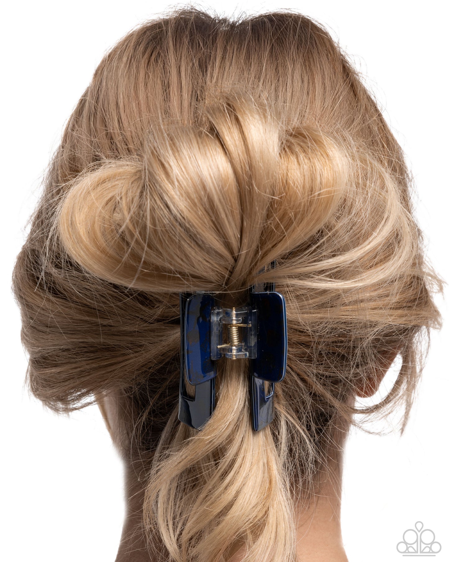 Coastal Clip - Blue & Black Seashell Beach Inspired Hair Claw Clip Paparazzi H0187