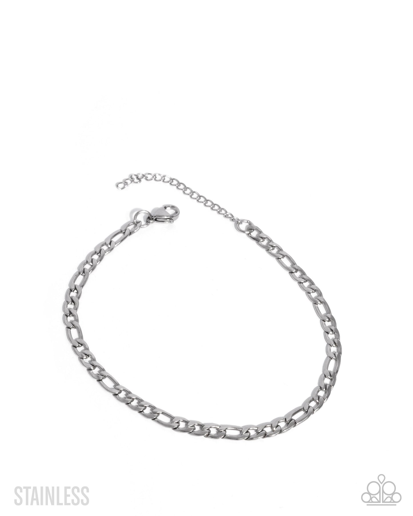 Complete Look - Capable Chain - Silver Stainless Steel Urban Chain Necklace & Capable Command - Silver Stainless Steel Urban Bracelet Paparazzi N3357
