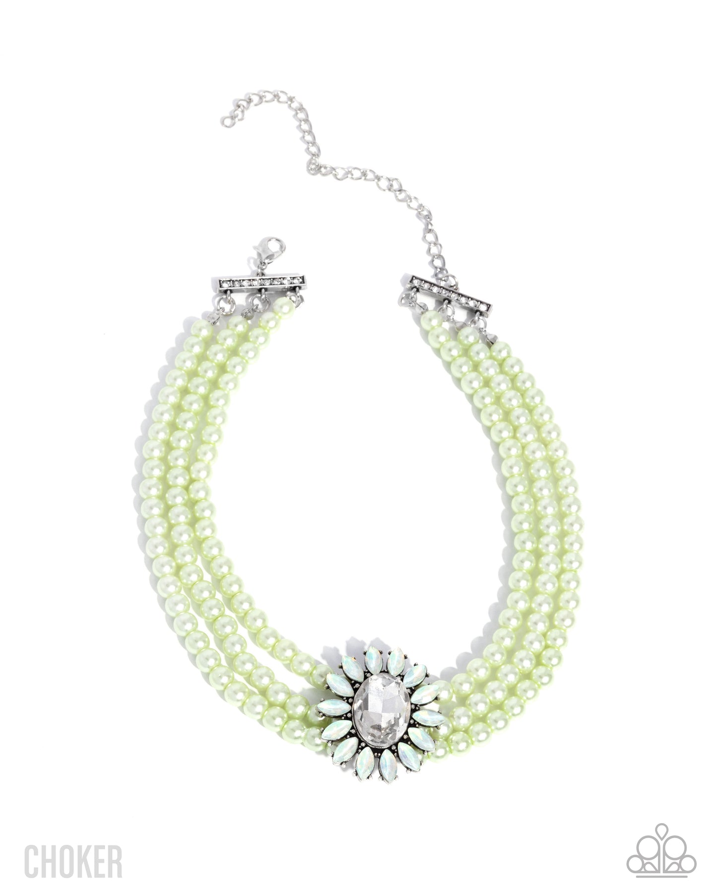Conscious Chic - Complete Look - Necklace: Opulent Observation, Green Bracelet: Perceptive Pearls Green Paparazzi N3585