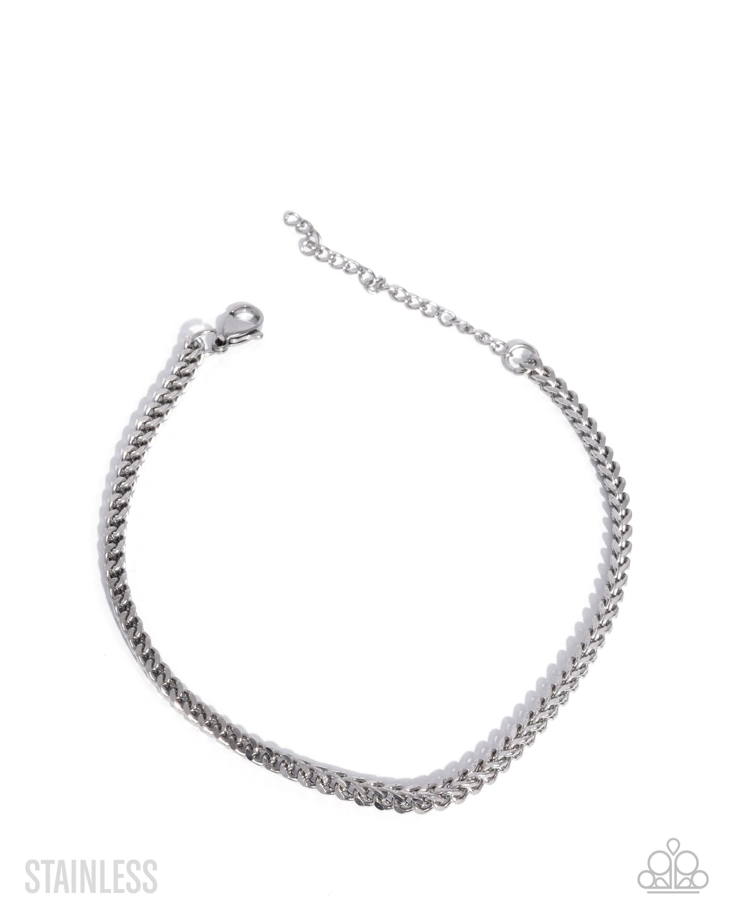 Macho Moment - Silver Curb Stainless Steel Urban Bracelet Paparazzi B2197