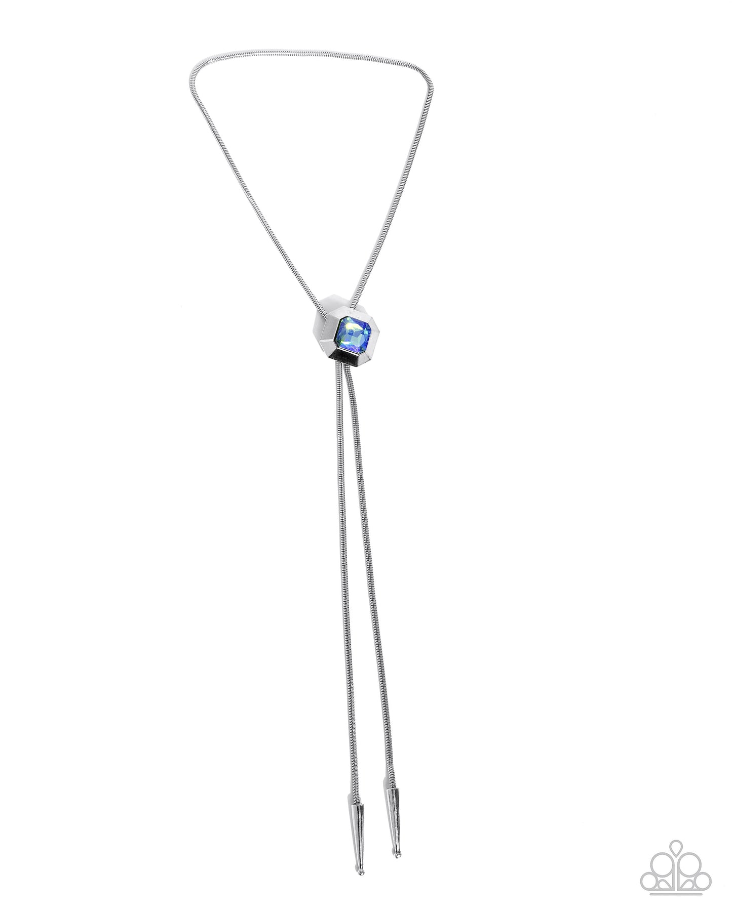 Paparazzi Bolo Brilliance - Green UV Iridescent Gem Bolo Style Necklace