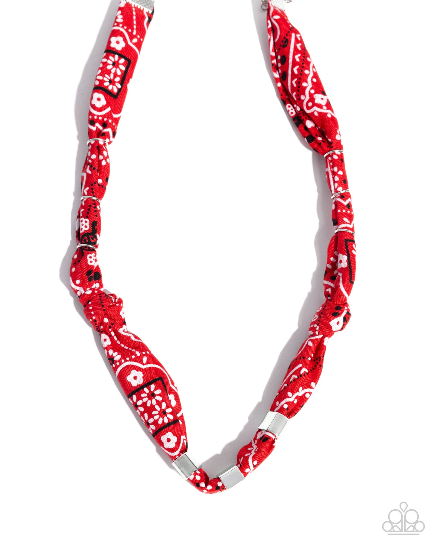 Bandana Balance - Red Bandana Santa Fe Style Necklace Paparazzi N3109