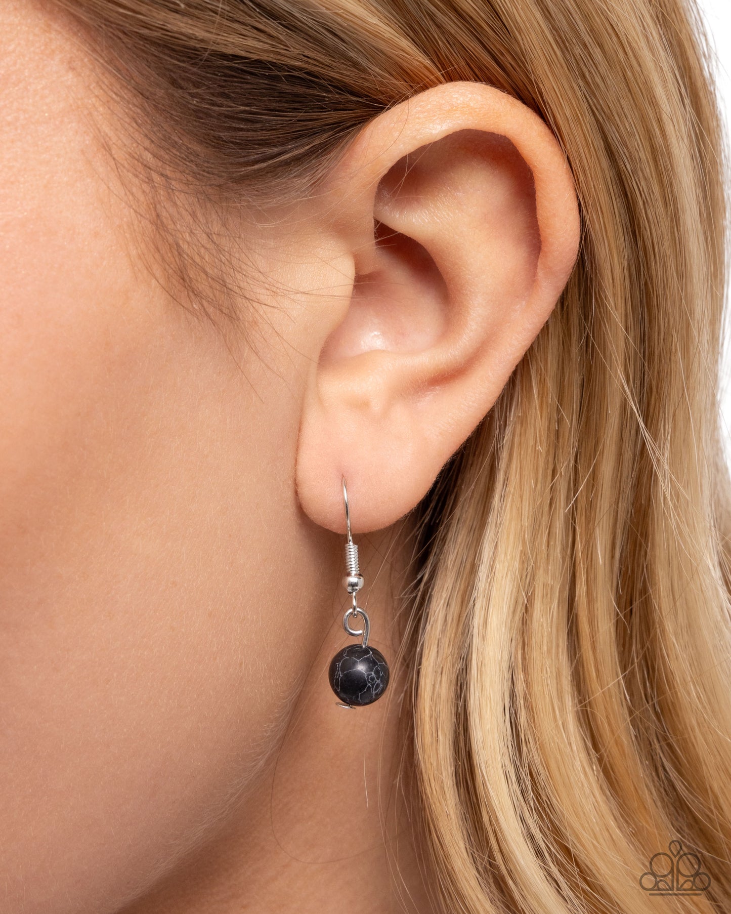 Longhorn Layers - Black Stone Navajo Pearl Necklace Paparazzi N3424