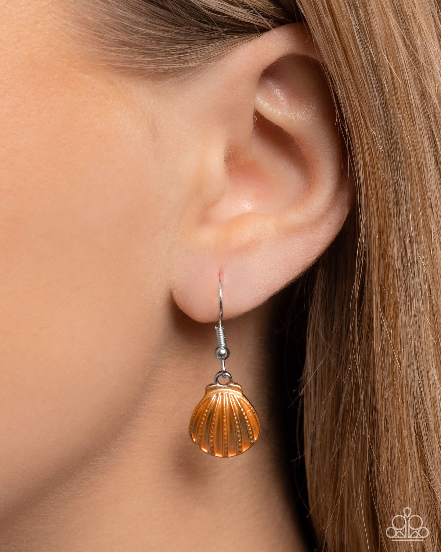 Oceanic Octave - Orange Peach Echo, Coral & Light Pink Seashell, Starfish, Turtle Necklace Paparazzi N3162