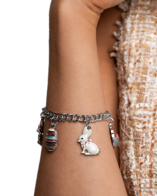 Easter Enhancement Multicolored Easter Charm Bracelet Paparazzi B2046