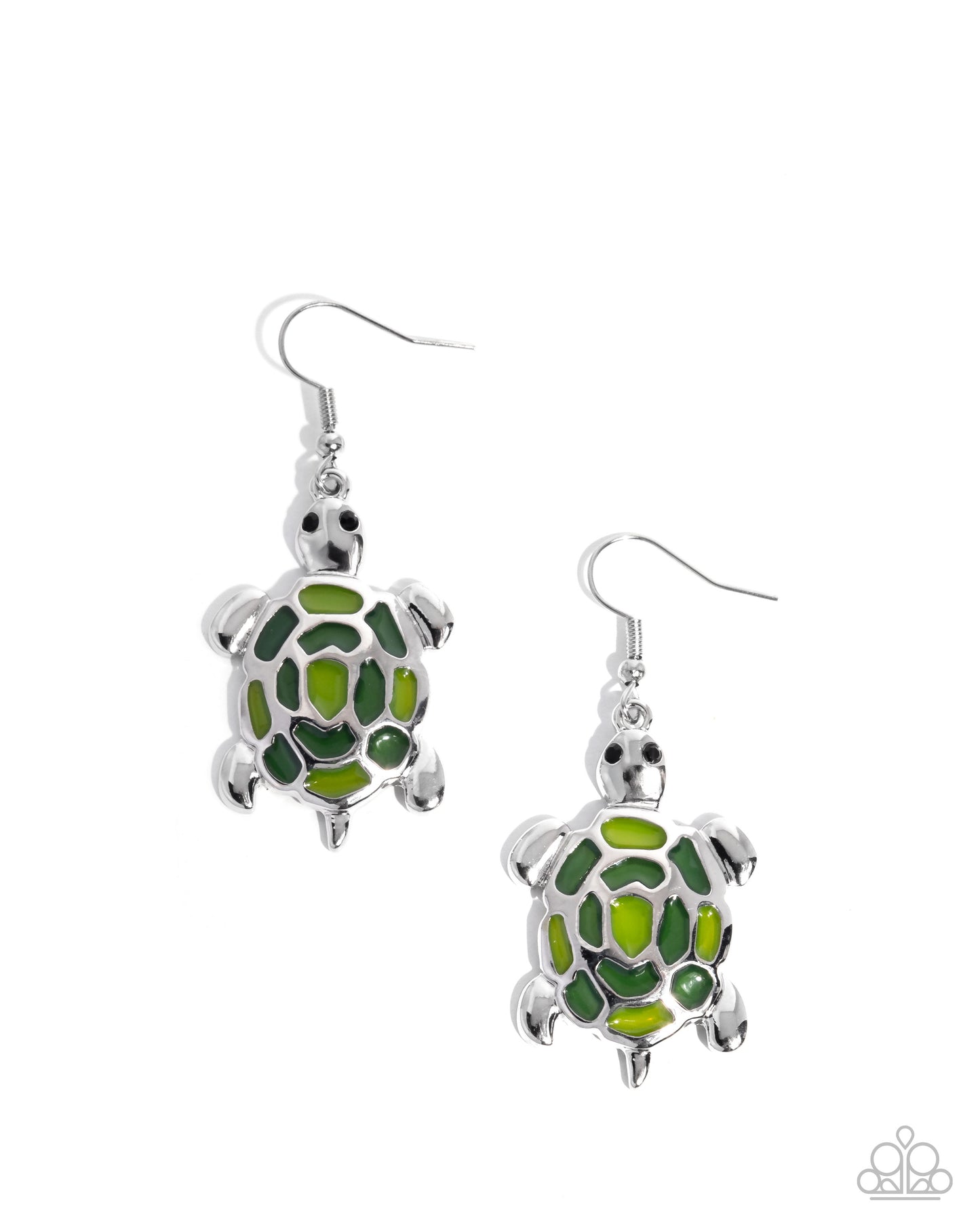 Turtle Theme - Complete Look Green Turtle Tale Necklace & Turtle Tradition - Green Earring Paparazzi N3584