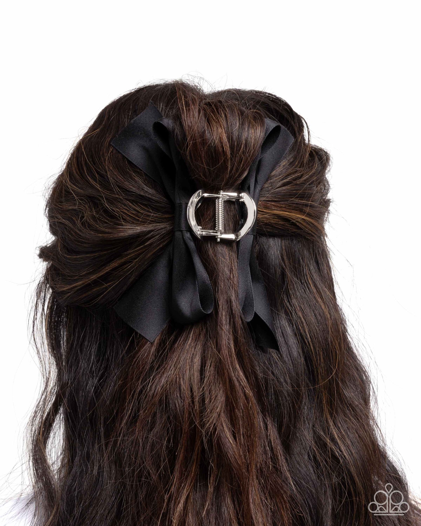 Coquette Class - Black Bow Claw Hair Clip Paparazzi H0162