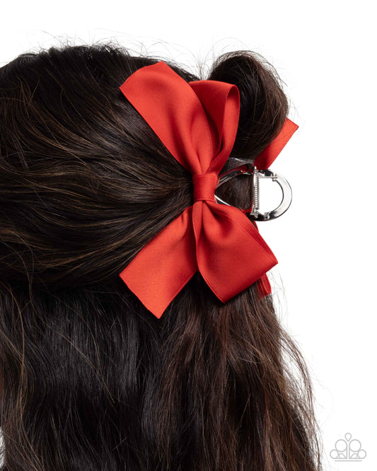 Coquette Class - Red Bow Hair Claw Paparazzi
