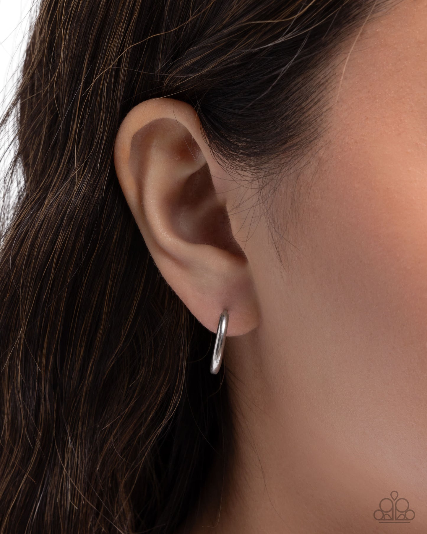 Paparazzi Stainless Spell - Silver Stainless Steel 3/4 Inch Hoop Earring