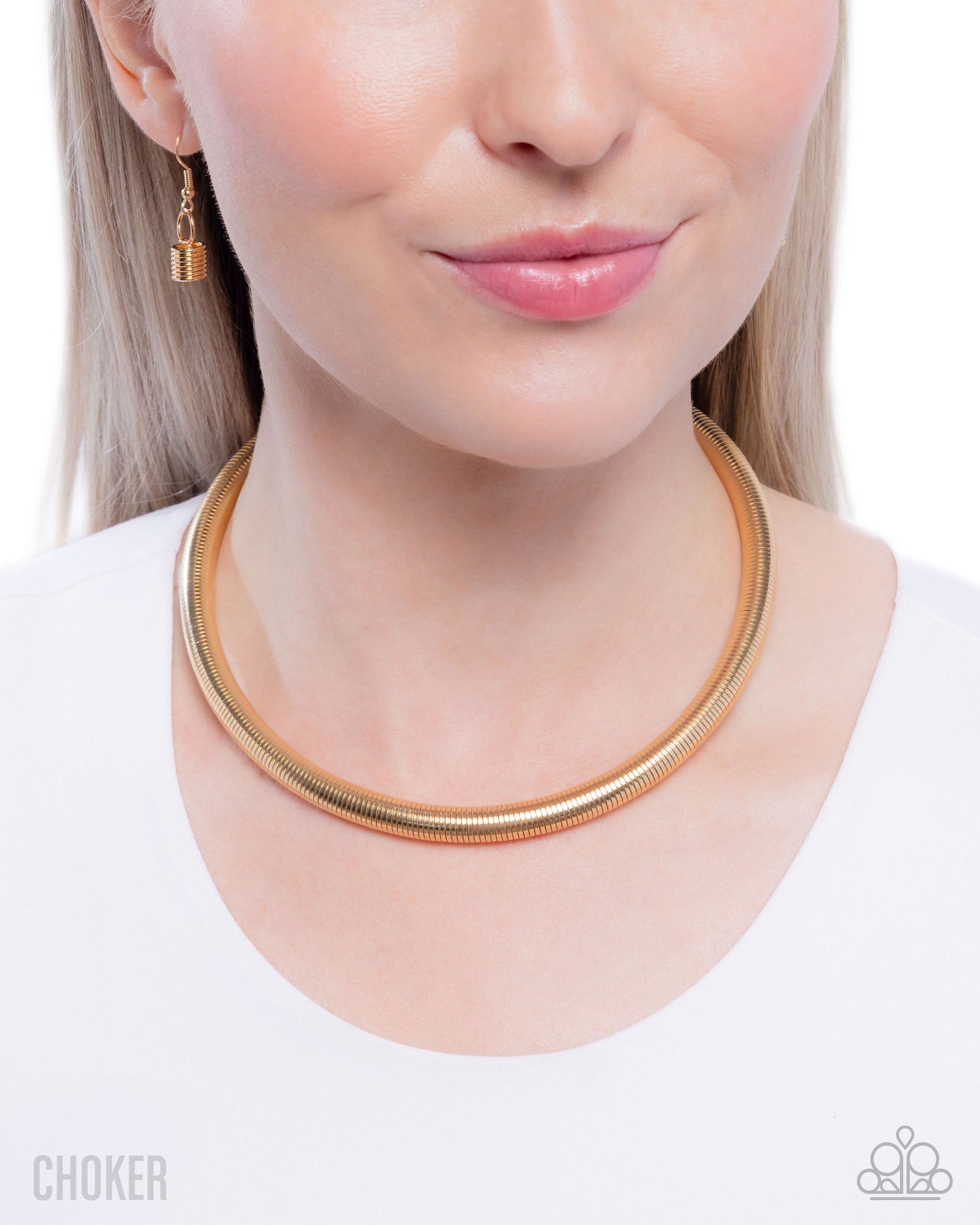 Paparazzi Elementary Elegance - Gold Snake Chain Choker Necklace