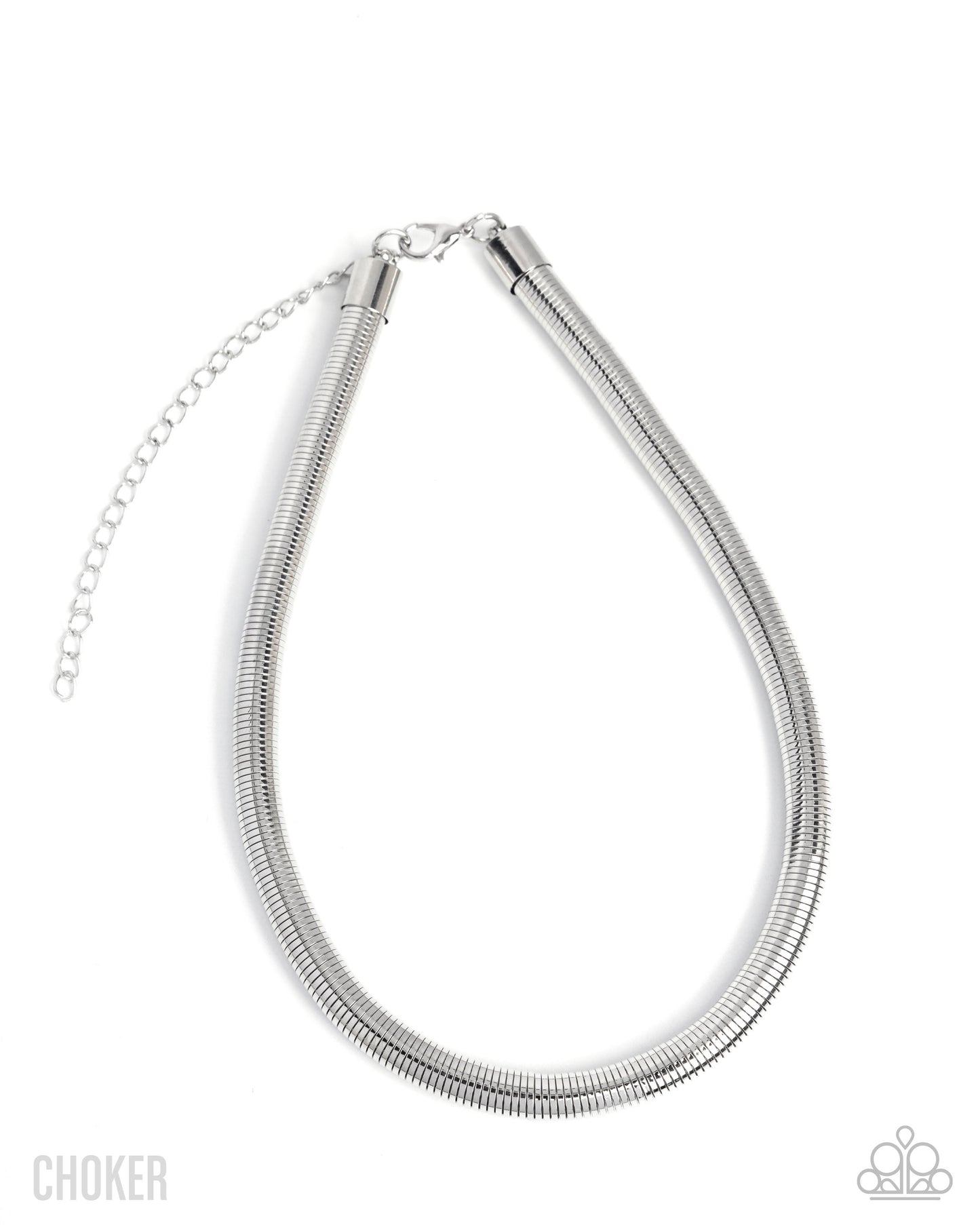 Paparazzi Elementary Elegance - Silver Snake Chain Bold Necklace N3961