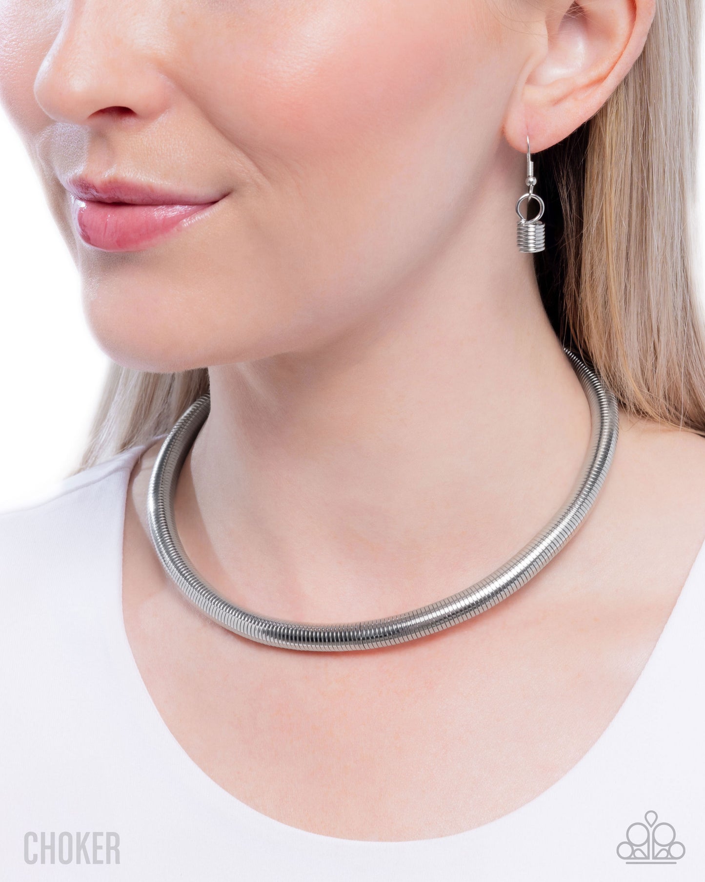 Paparazzi Elementary Elegance - Silver Snake Chain Bold Necklace N3961